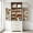Retro White + MDF + 4 Doors & 3 Drawers, variant on AUU Farmhouse 78.2" Tall Kitchen Pantry Cabinet – Versatile Storage Cupboard with 8 Door Shelves, 3 Adjustable Shelves & 3 Large Drawers for Kitchen, Dining Room, or Bathroom