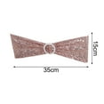 thumbnail image 5 of Ludlz 10Pcs Chair Sashes Elegant Sequins Polyester Elastic Bow-shaped Chair Cover Ribbons Wedding Supplies, 5 of 8