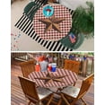 thumbnail image 3 of 4th of July Round Fitted Tablecloth with Elastic Barn Star Texas Independence Day Tablecloths Classic Country Primitive Red Check Table Cover for Dinner Party Fits Tables up to 36"- 44" Diameter, 3 of 6