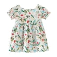 thumbnail image 4 of Taybagh Baby Girl Dresses Round Neck Party Dress with Floral Graphic Printed for Baby Casual Clothes Light Green 5-6 Years, 4 of 4