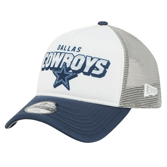 Preschool New Era White/Navy Dallas Cowboys Streak A-Frame 9FORTY Adjustable Hat