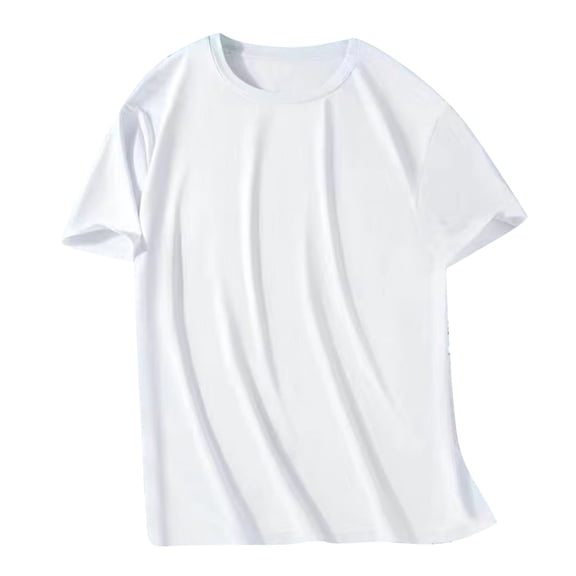 LIaqionyy Big and Tall Short Sleeve for Mens T Shirt Crew Neck Solid Color Summer Casual Loose Shirts Tops Clothes