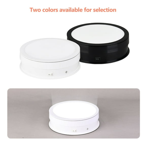 20cm Motorized Rotating Display Stand Rotating Turntable 10kg/22lbs Load Capacity 360Rotatable Display Turntable With LED Light For Photography Products Display Live Video Show