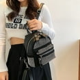 thumbnail image 3 of Fashion Rhinestone Backpack Women Crystal Mini Travel Shoulder Bag (Silver), 3 of 10