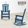 thumbnail image 6 of Dycanpo Outdoor Rocking Chairs Set of 2, Weather Resistant Proch Rocker for Adult, Blue, 6 of 8