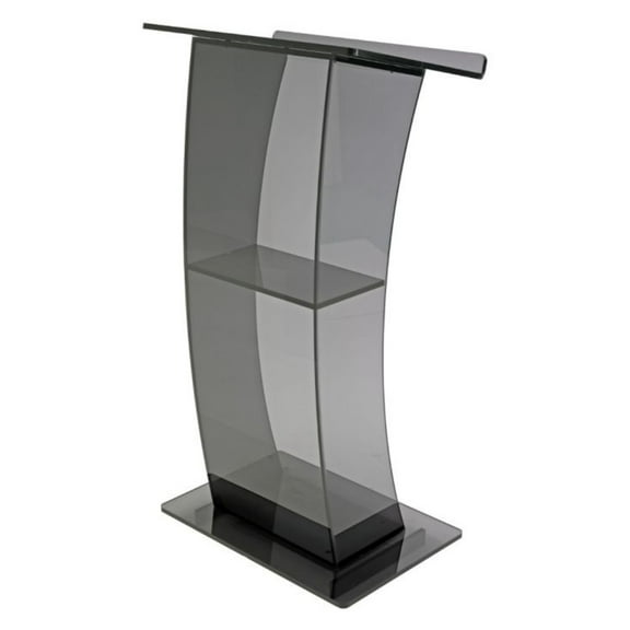 Kingdom KLPRTG Eclipse Acrylic Lectern - Sleek & Functional (Smoke Gray)