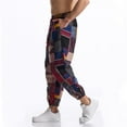 thumbnail image 4 of Betivan Men's Drawstring Aladdin Hippie Harem Pants Loose Drop Crotch Trousers, 4 of 5