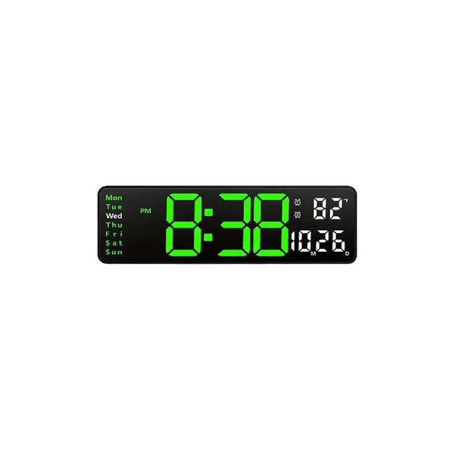 Reloj De Pared Digital Con Termómetro, Alarmas Y Calendario