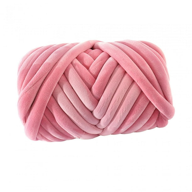 Hilo grueso para tejer a mano, lavable, para crochet y tejido Rosa