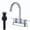 Chrome-with Drain, variant on Bathroom Sink Faucet 3 Hole 2-Handle Centerset Vanity Mixer Taps W/ Drain