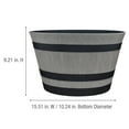 thumbnail image 6 of Southern Patio HDR-055457 Resin Whiskey Barrel Outdoor Garden Planter Pot, Gray, 6 of 9