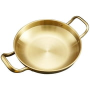 Amphora Pan Chinese Hot Pot Food Serving Flat Skillet Chaffing Dishes Household Cooking Ramen Griddle Korean Stainless Steel