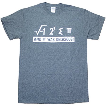 Pi Rational T-shirt I Ate Some Pie Funny And It Was Delicious Pi Math Funny Mens T-Shirt Dark Heather Grey (2XL) ()
