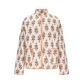 thumbnail image 4 of Women's Cropped Quilted Jacket Floral Printed Lightweight Padded Puffer Cardigan Coat Outwear 2025 Fall Winter, 4 of 6
