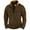 Brown, variant on Elvqul Mens Sweatshirts Plain Crewneck Zip up front Green Crew Neck Sweatshirts for Men Long Sleeve