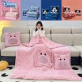 thumbnail image 2 of Manta de franela de Disney Pixar Toy Story Hamm, manta de siesta engrosada, decoración de Navidad, regalo, dos en uno, Kawaii Stitch, 2 of 5