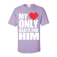 thumbnail image 1 of My Heart Only Beats For Him T-shirt Couples Shirts, 1 of 6