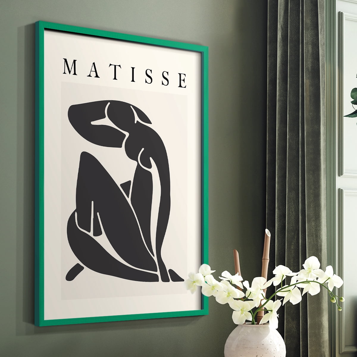 Matisse CCCLXXIX in Green Solid Wood 8 x 10 Framed Print