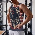thumbnail image 5 of Yiaed Patriotic Bulldog Art Print Mens Compression Shirt Slimming Body Shaper Vest Workout Tank Tops Abs Abdomen Undershirts-4X-Large, 5 of 7