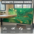thumbnail image 4 of FOR U DESIGNS Star Marble Green Print 2 Pack RV Dinette Cushion Covers Stretch Camper Cushion Slipcover Non-Slip RV Couch Cover Sofa Slipover for Travel Trailer Couch, 4 of 7
