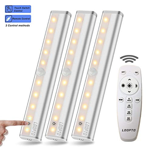 Ldopto Wireless Under Counter Lighting 3 Pack With Remote Control Led Cabinet Closet Light Battery Operated Lights For Room Stick On Touch Com Under Cabinet Lighting Closet Light, Wireless Under Cabinet Lighting With Remote Switch