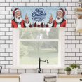 thumbnail image 4 of Christmas Santa Claus Valances for Windows Happy New Year Winter Snowing Blue Rod Pocket Curtain Valance Window Treatment Short Curtains for Kitchen Living Room, 60"x14", 4 of 5