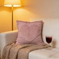 thumbnail image 4 of Funda De Almohada De Fibra De Poliéster Funda de cojín rosa de imitación de forro polar con relieve de corazón para sofá,sillón,decoración del hogar,San Valentín o aniversario (1 pieza) Rkxzt, 4 of 7