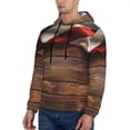 thumbnail image 3 of Daiia Rustic American Flag Wood for Men's Fashion Hoodies & Sweatshirts with Kangaroo Pocket Hooded Sweatshirt Breathable & Moisture Wicking-3X-Large, 3 of 7