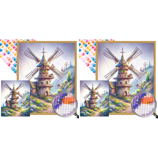 AB Parcial 5D DIY Artística Molino Viento 45x55cm