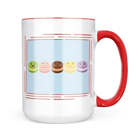 

Neonblond Macarons Cute Japanese Kawaii Food with Face Mug gift for Coffee Tea lovers