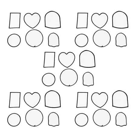30pcs Sublimation Patch Blanks Fabric Iron-on Patches DIY Transfer