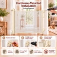 thumbnail image 4 of SPACEANY Retractable Baby Gate, Mesh Safety Gate for Doorways and Stairs, 45 inches Wide, Cream, 4 of 9