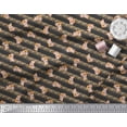 thumbnail image 2 of Soimoi Black Cotton Duck Fabric Fox & Stripes Kids Print Sewing Fabric Yard 42 Inch Wide, 2 of 3