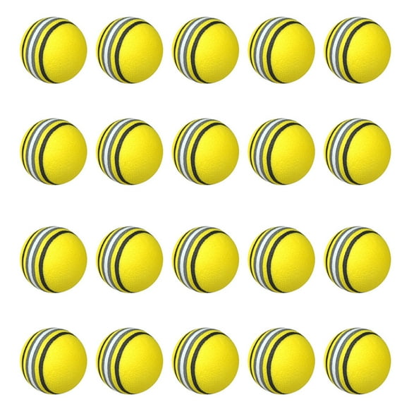 EGNMCR 20Pcs/Pack Stripe Foam Sponge Balls Practice Training Blue golf