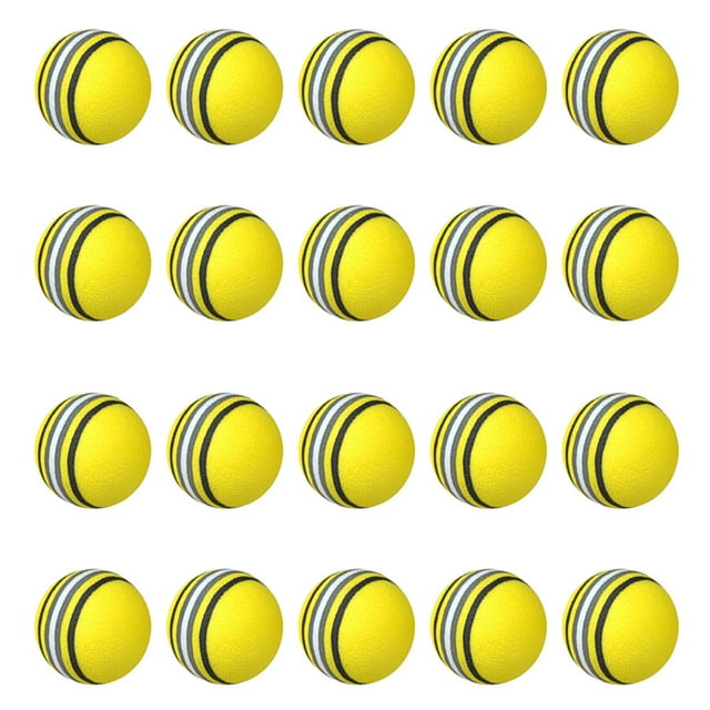 Dvkptbk Blue Golf 20 Pcs/Pack Balles en Mousse à Rayures en Éponge Pratique Entraînement Ball Sports