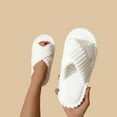 thumbnail image 4 of Fengactive Cross Bow House Slippers for Women Indoor Slippers Open Toe Slip On Bedroom Shoes with Cozy Foam, 4 of 6