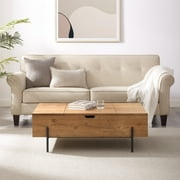 Gap Home 43" Modern Lift-Top Coffee Table with Side Storage, English Oak