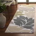 thumbnail image 2 of SAFAVIEH Jardin Aiden Leaves Runner Rug, Ivory/Gray, 2'3" x 8', 2 of 10