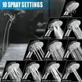 thumbnail image 3 of KINGTACK High Pressure Shower Head, 7.2Inch 2 in 1 Rainfall Shower Head & Handheld Showers with Magnetic Docking System, 10-Setting Handheld Shower Head with 59" Rotatable Stainless Steel Hose, 3 of 9