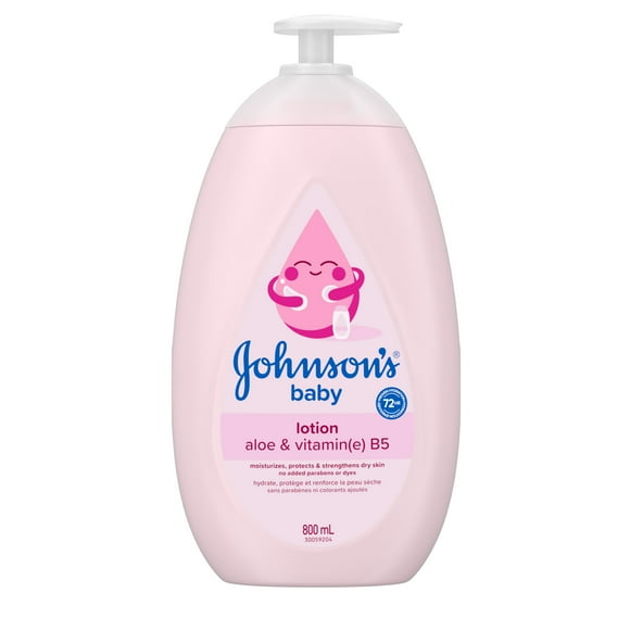 Lotion hydratante pour bébés Johnson's, pour la peau sèche et délicate, 800 ml