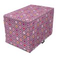 thumbnail image 1 of Geometric Dog Crate Cover, Polygonal Mosaic Tile Look Abstract Ornamental Octagonal Shape Layout, Easy to Use Pet Kennel Cover for Dogs, 35" x 23" x 27", Pale Pink Multicolor, by Ambesonne, 1 of 6