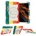 thumbnail image 2 of XYX 3in1 Rotating Stand Case for Samsung Galaxy Tab S9 Ultra 14.6 inch SM-X910 with Hand/Shoulder Strap, Shockproof Rugged, Colorful Red, 2 of 7