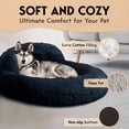 thumbnail image 3 of Cama para perro PET JETT grande 91 cm, calmante, tipo donut, suave, gris oscuro, 3 of 8