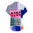 thumbnail image 4 of Vestidos Casuales Para Mujer, Blusas De Mujer De Moda Camiseta informal de manga corta con cuello en V y botones para mujer, 4 of 5