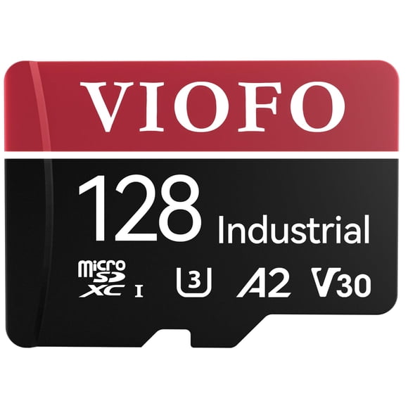 Tarjeta microSD VIOFO 128 GB de grado industrial U3 A2 V30 con adaptador