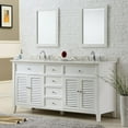 thumbnail image 5 of J & J International 6070D12-WBK-2M Shutter 70 in. White Vanity With Black Granite Top & Mirrors, 5 of 5