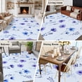 thumbnail image 5 of Non-Slip Rug Pad Rugs Spring Watercolor Purple Blue Flower Rectangle Area Rugs 5x7Ft Soft Carpet Pads for Living Room Kids Room, Blossom Floral Leaves, 5 of 9