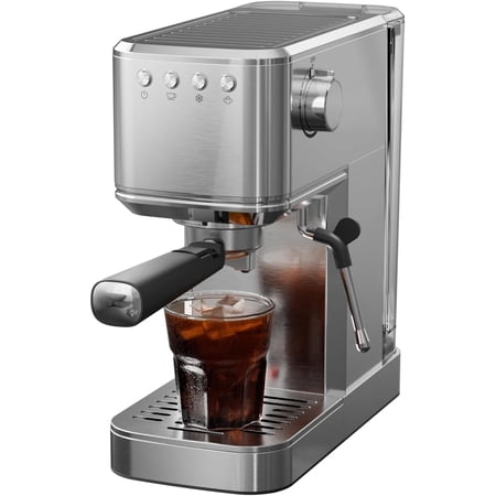 Espresso Machine with Rapid Cold Brew, Hot & Iced Coffee Machine, Espresso Maker with Milk Frother Steam Wand, One Touch Control with 41oz Water Tank for Latte, Cappuccino, Gift