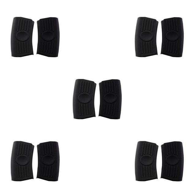 Injueey 2 Pieces Pot Handle Holder Cover Non-slip Insulation Accessory Heat-resistant Clip Household Cookware Sleeve Silicone Case Type5 NO5
