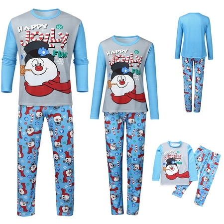 

Foraging dimple Christmas Women Mom Printed Letter Top+Print Pants Family Clothes Pajamas
